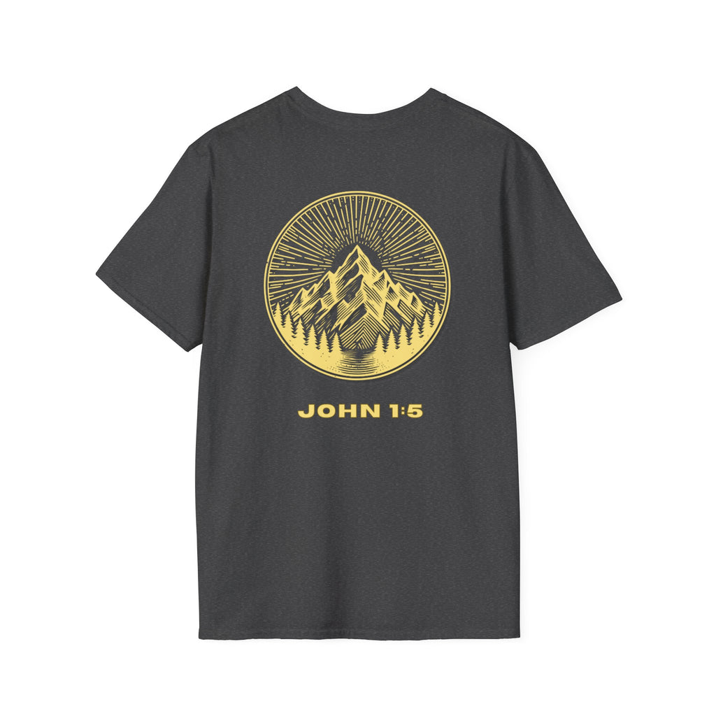 Be Their Light Mountain T-Shirt, Unisex Tee, Faith-Based Apparel, Christian Message Shirt