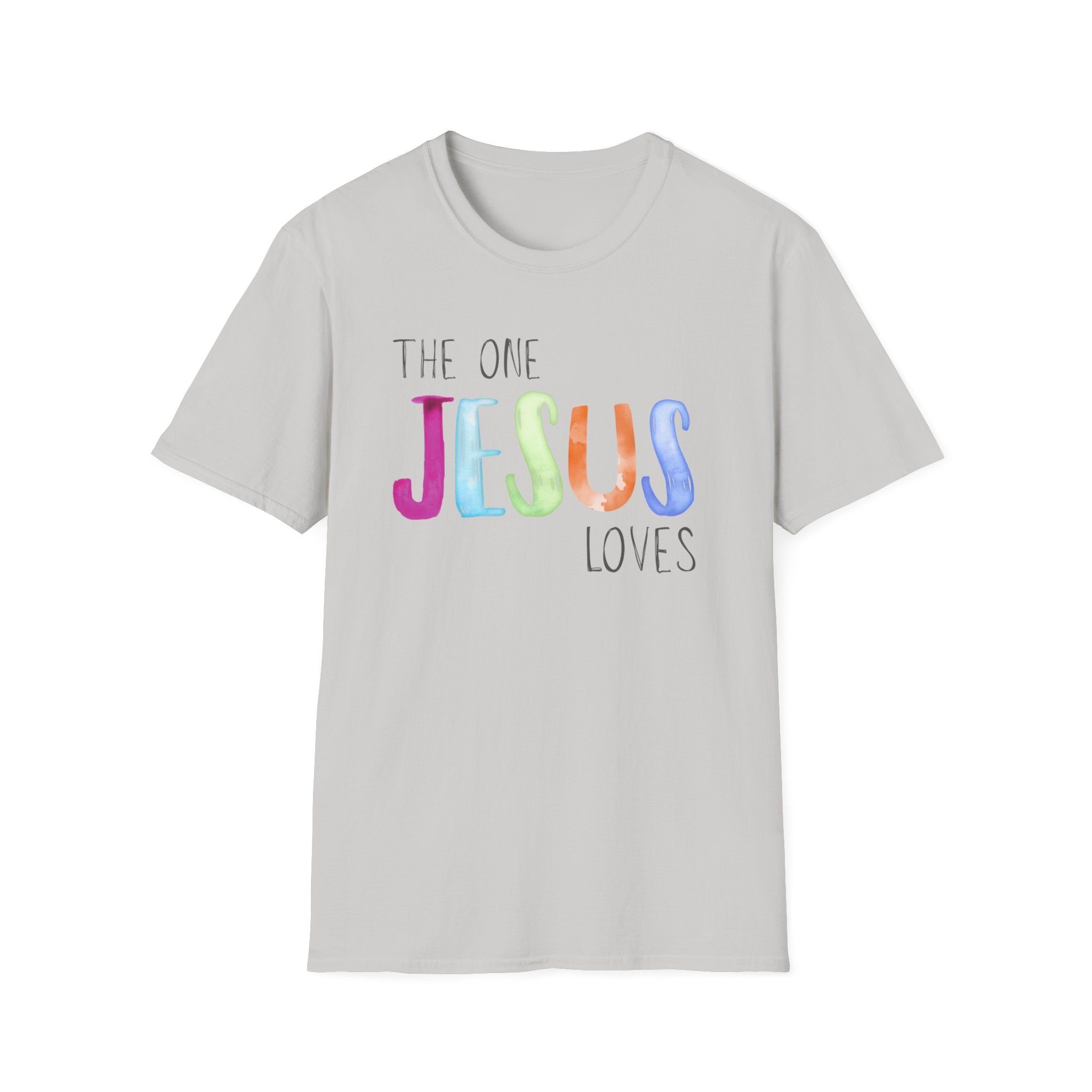 The One Jesus Loves Christian T-Shirt | Isaiah 61:3 Faith-Based Tee | Watercolor Jesus Graphic Shirt