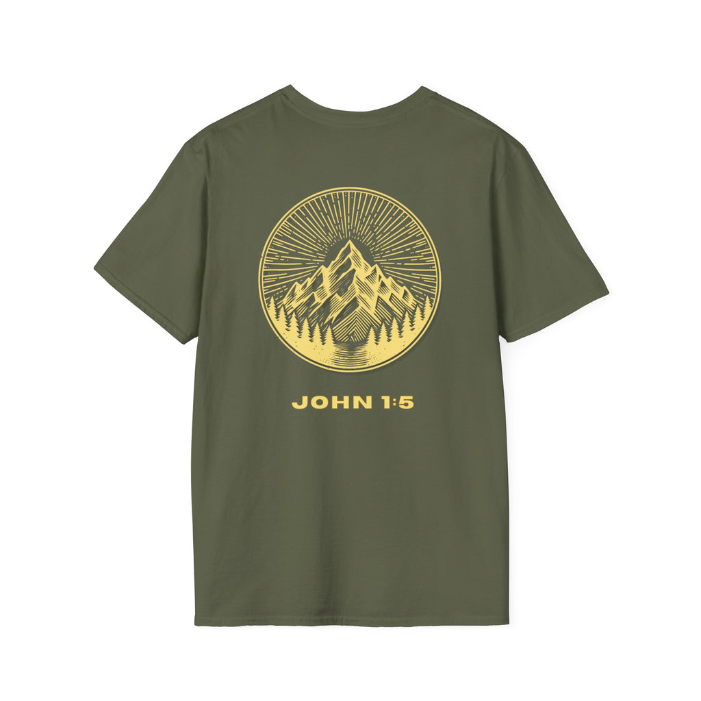 Be Their Light Mountain T-Shirt, Unisex Tee, Faith-Based Apparel, Christian Message Shirt