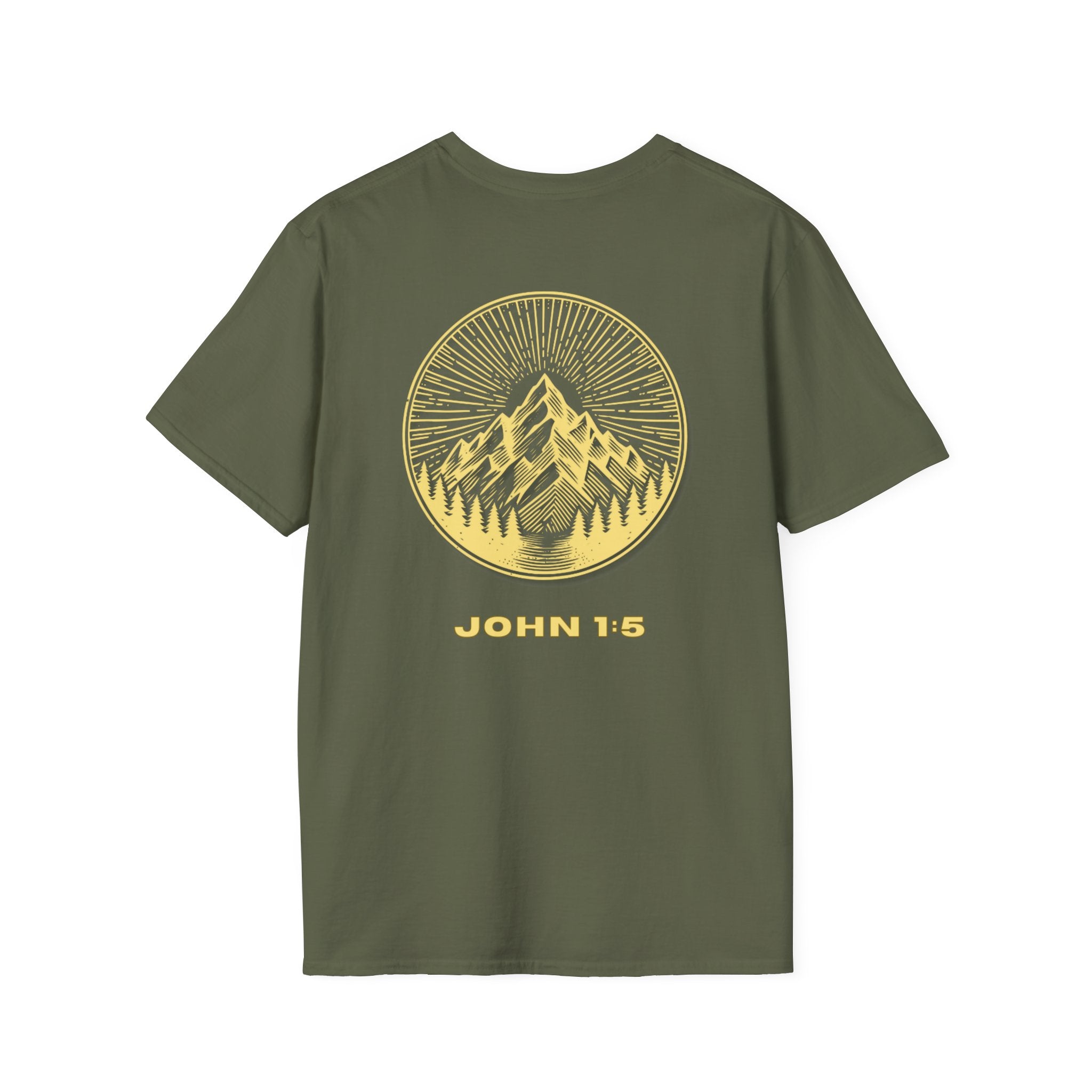 Be Their Light Mountain T-Shirt, Unisex Tee, Faith-Based Apparel, Christian Message Shirt
