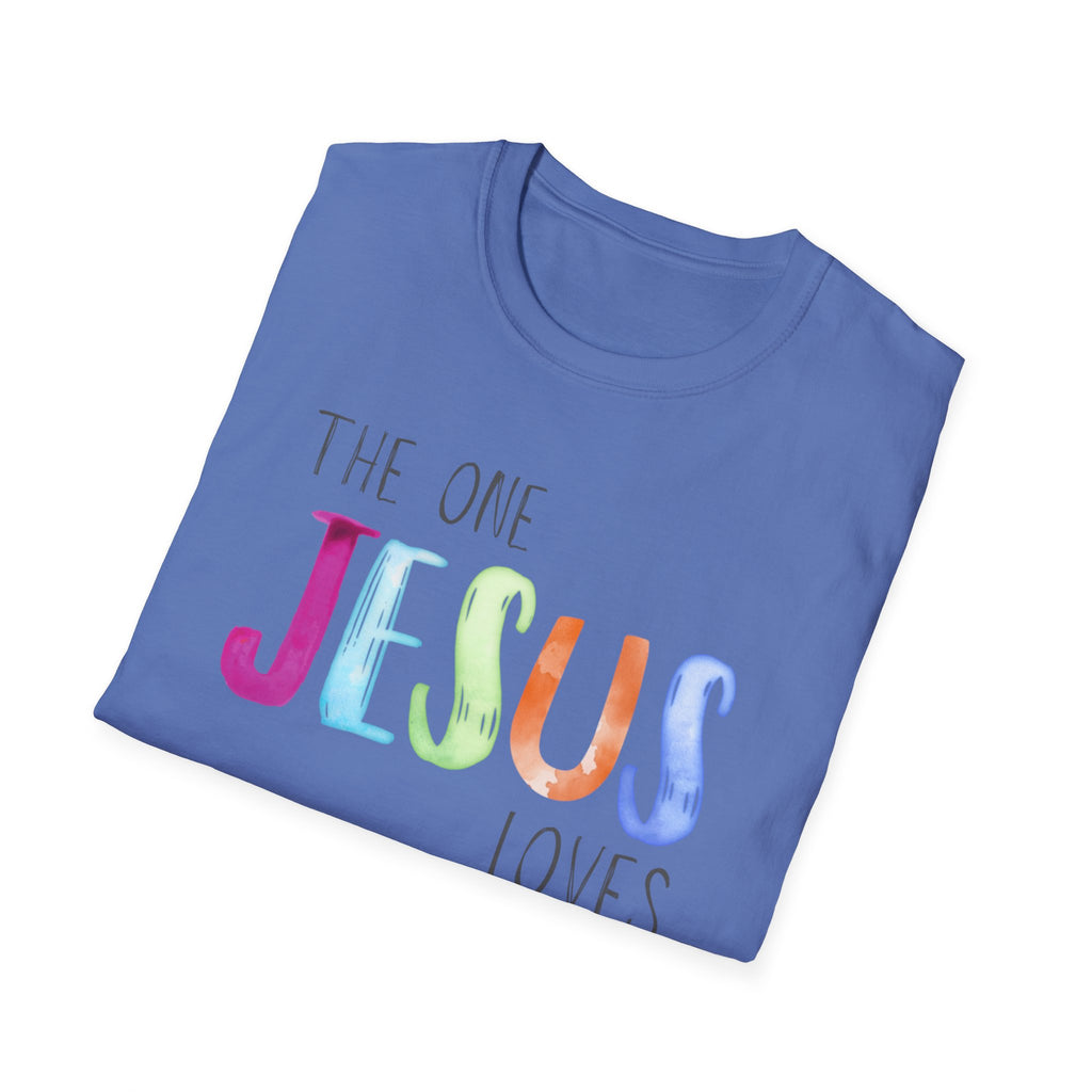 The One Jesus Loves Christian T-Shirt | Isaiah 61:3 Faith-Based Tee | Watercolor Jesus Graphic Shirt