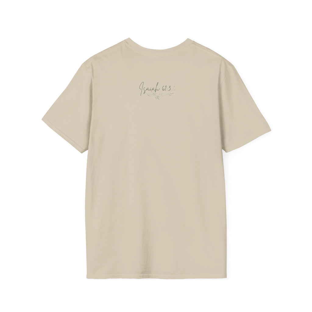 Garment of Praise Christian T-Shirt | Isaiah 61:3 Faith-Based Tee | Ivy Wreath Graphic Shirt