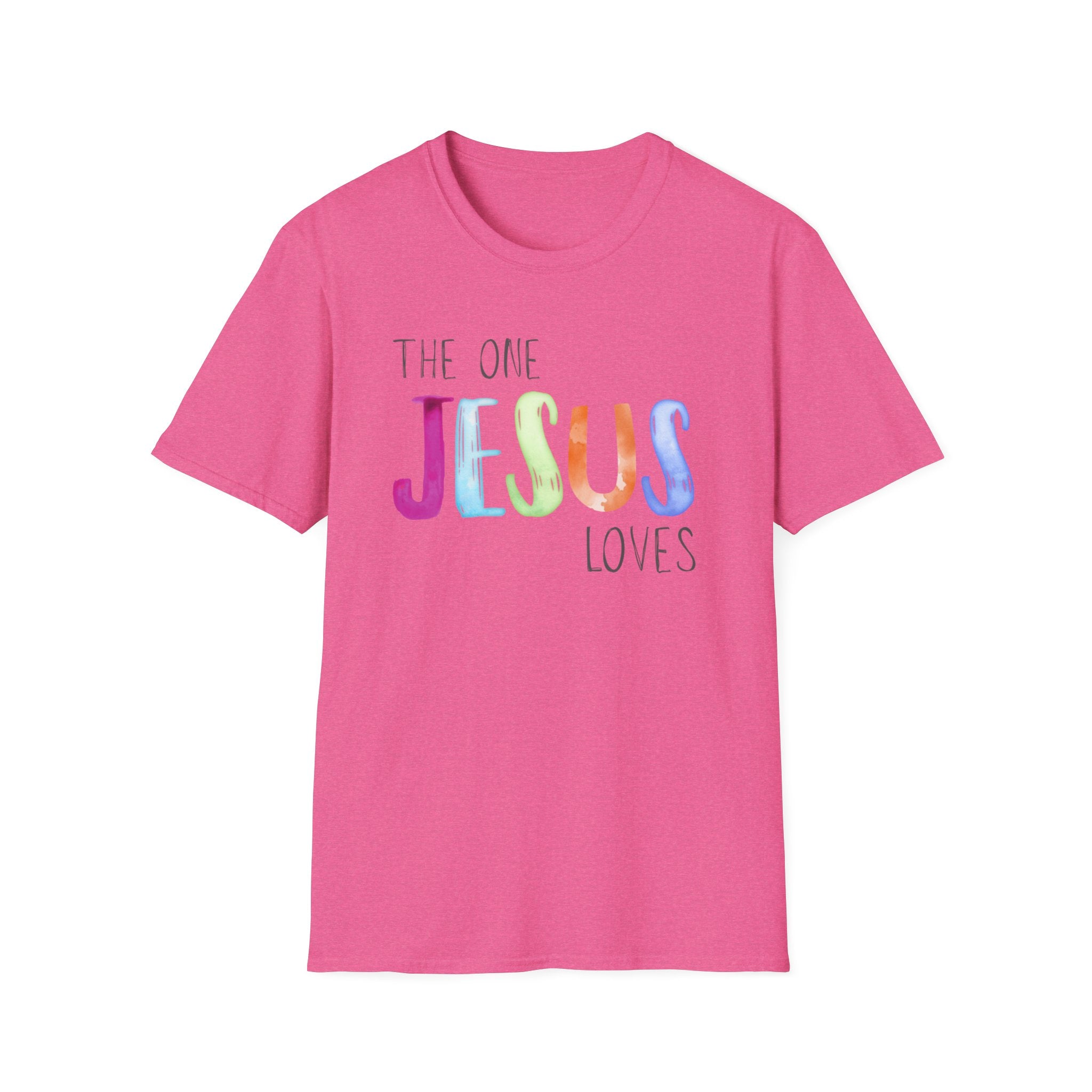 The One Jesus Loves Christian T-Shirt | Isaiah 61:3 Faith-Based Tee | Watercolor Jesus Graphic Shirt