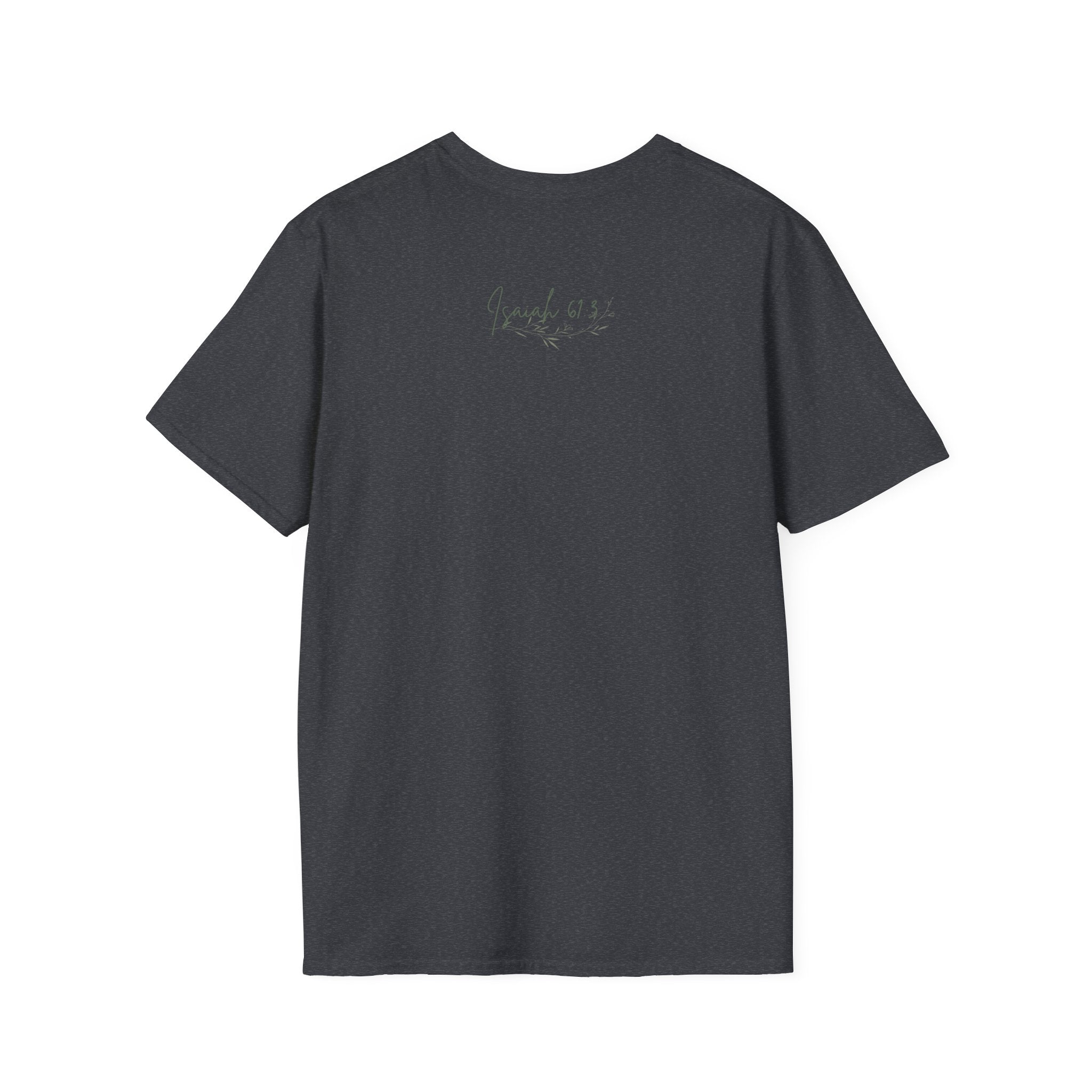 Garment of Praise Christian T-Shirt | Isaiah 61:3 Faith-Based Tee | Ivy Wreath Graphic Shirt
