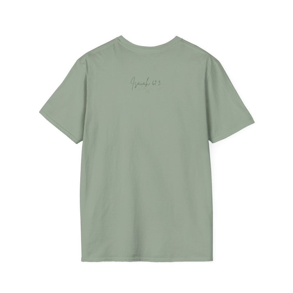 Garment of Praise Christian T-Shirt | Isaiah 61:3 Faith-Based Tee | Ivy Wreath Graphic Shirt