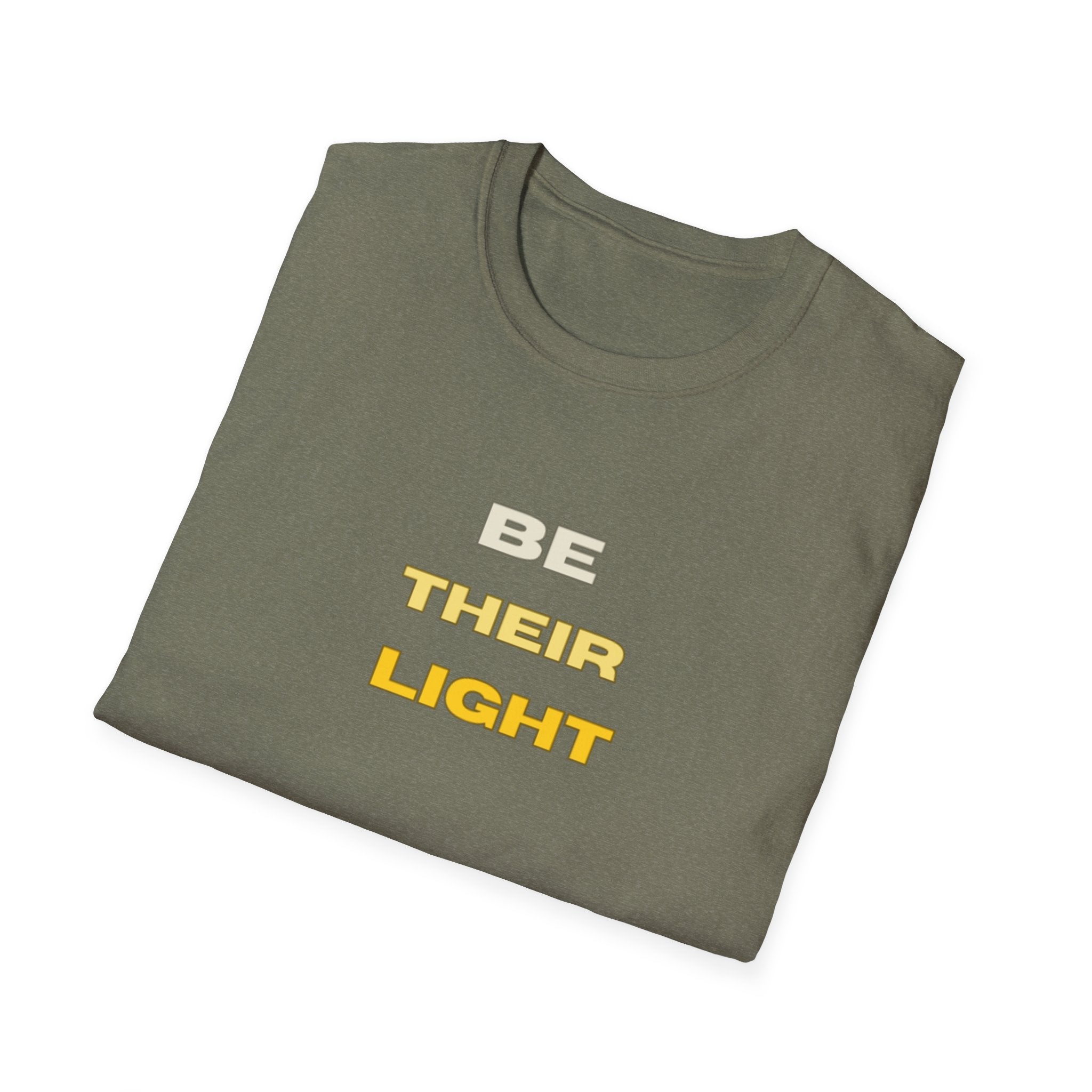 Be Their Light Mountain T-Shirt, Unisex Tee, Faith-Based Apparel, Christian Message Shirt