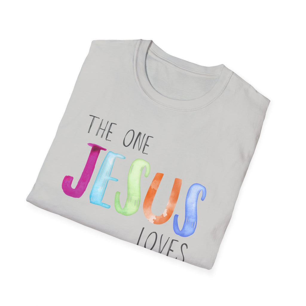 The One Jesus Loves Christian T-Shirt | Isaiah 61:3 Faith-Based Tee | Watercolor Jesus Graphic Shirt