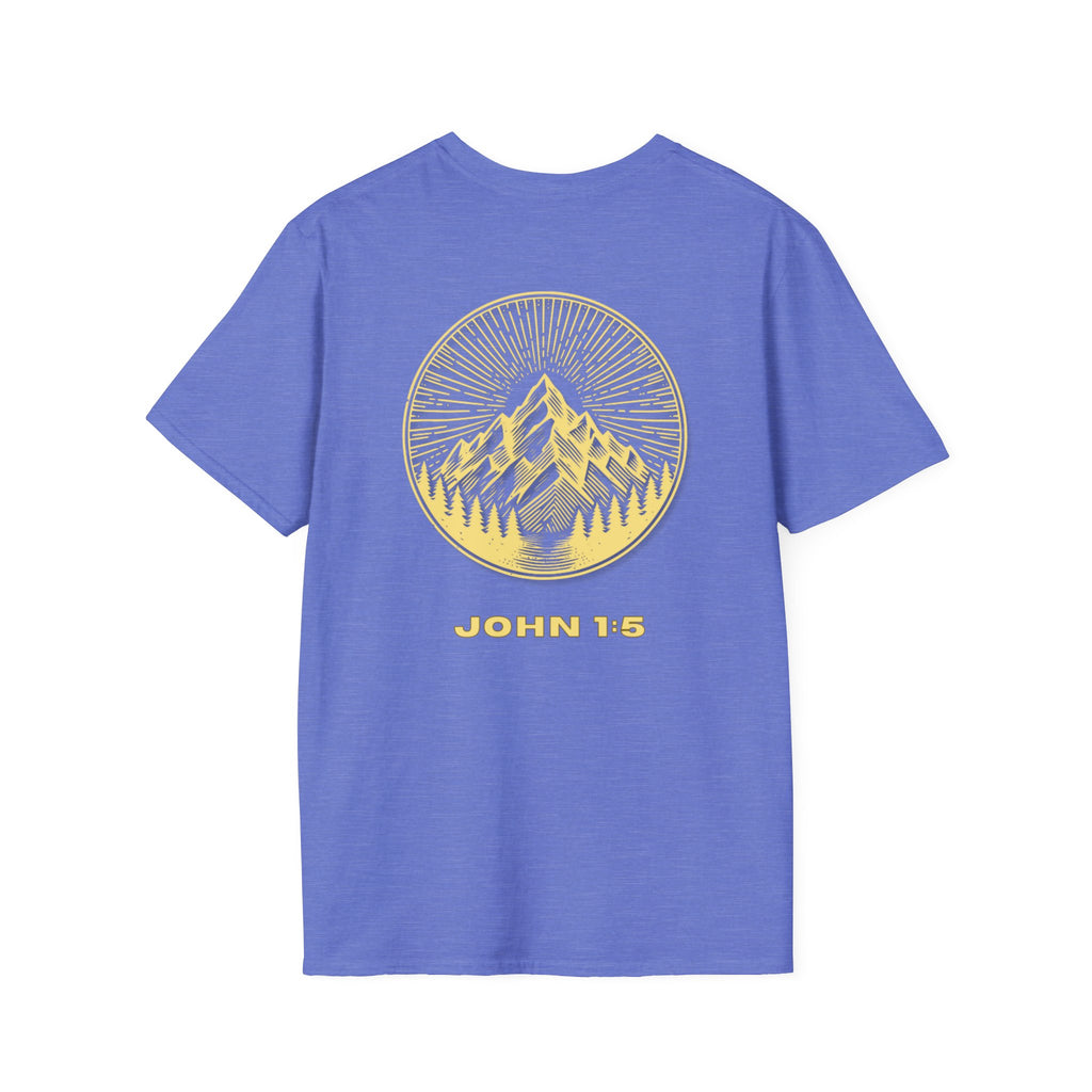 Be Their Light Mountain T-Shirt, Unisex Tee, Faith-Based Apparel, Christian Message Shirt