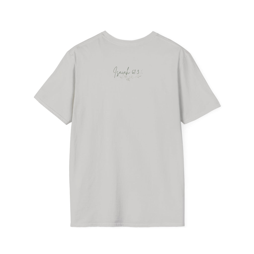Garment of Praise Christian T-Shirt | Isaiah 61:3 Faith-Based Tee | Ivy Wreath Graphic Shirt