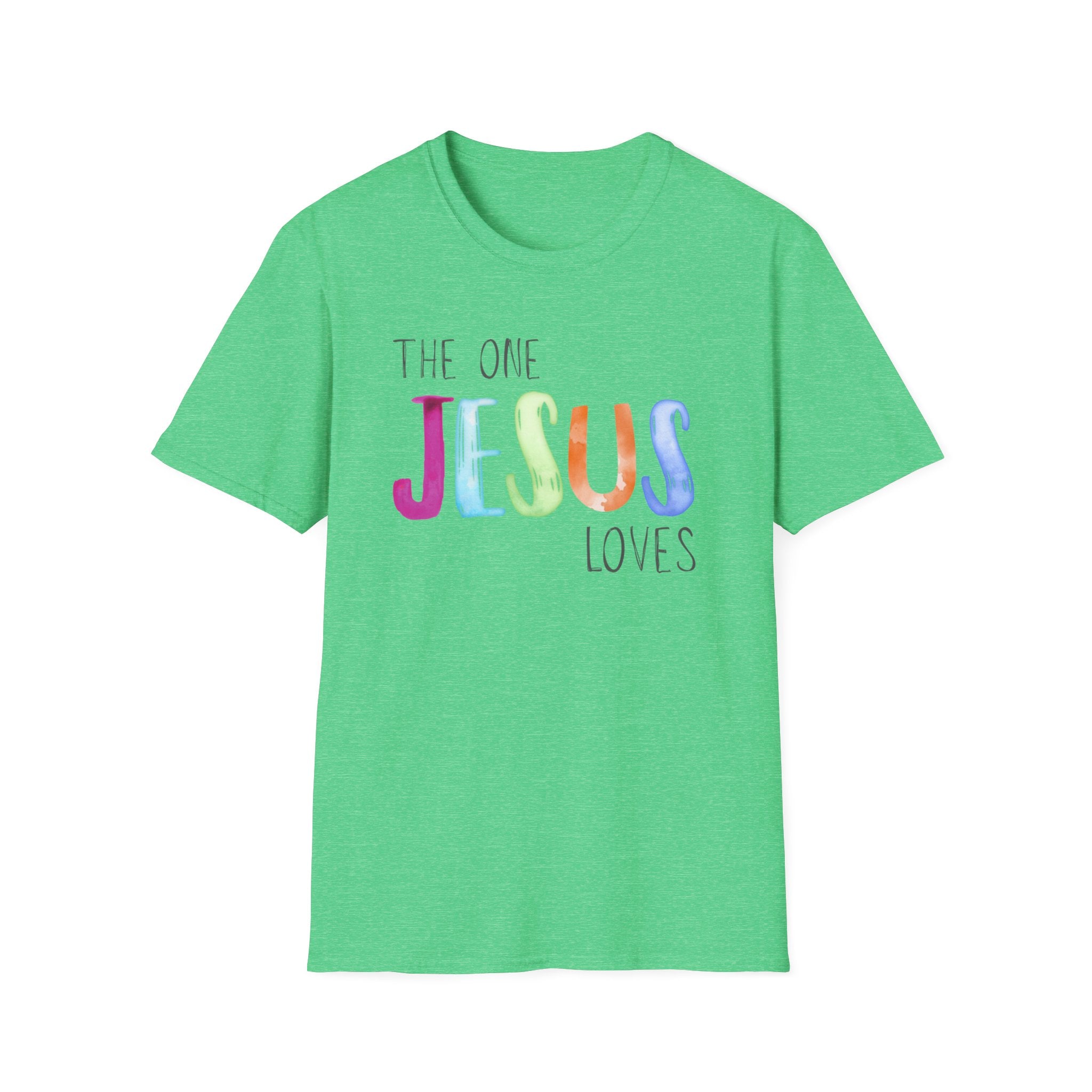 The One Jesus Loves Christian T-Shirt | Isaiah 61:3 Faith-Based Tee | Watercolor Jesus Graphic Shirt