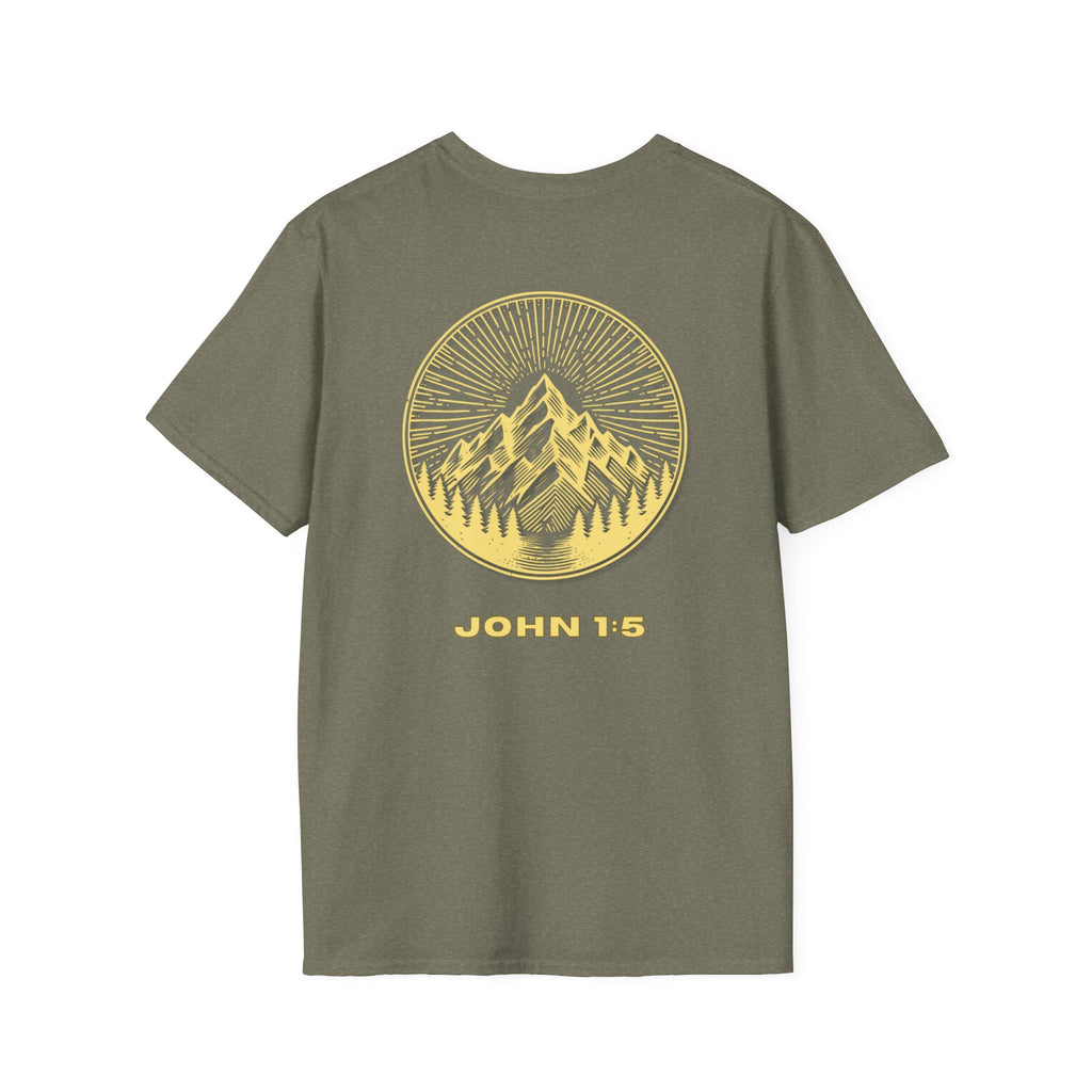 Be Their Light Mountain T-Shirt, Unisex Tee, Faith-Based Apparel, Christian Message Shirt