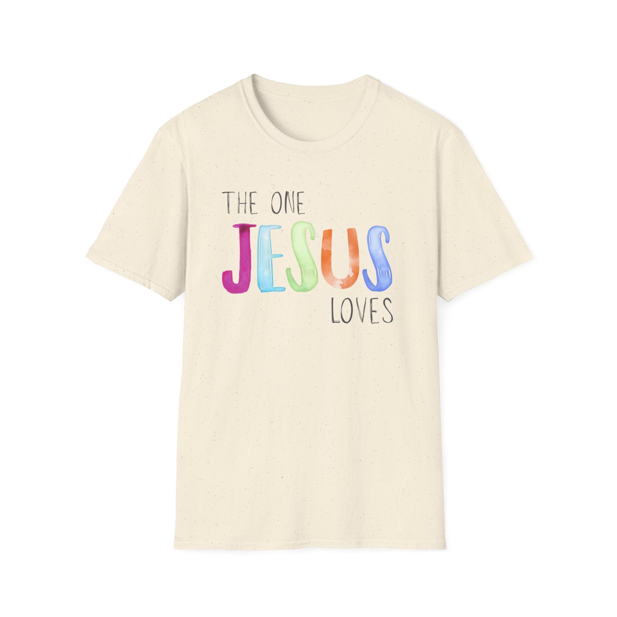 The One Jesus Loves Christian T-Shirt | Isaiah 61:3 Faith-Based Tee | Watercolor Jesus Graphic Shirt