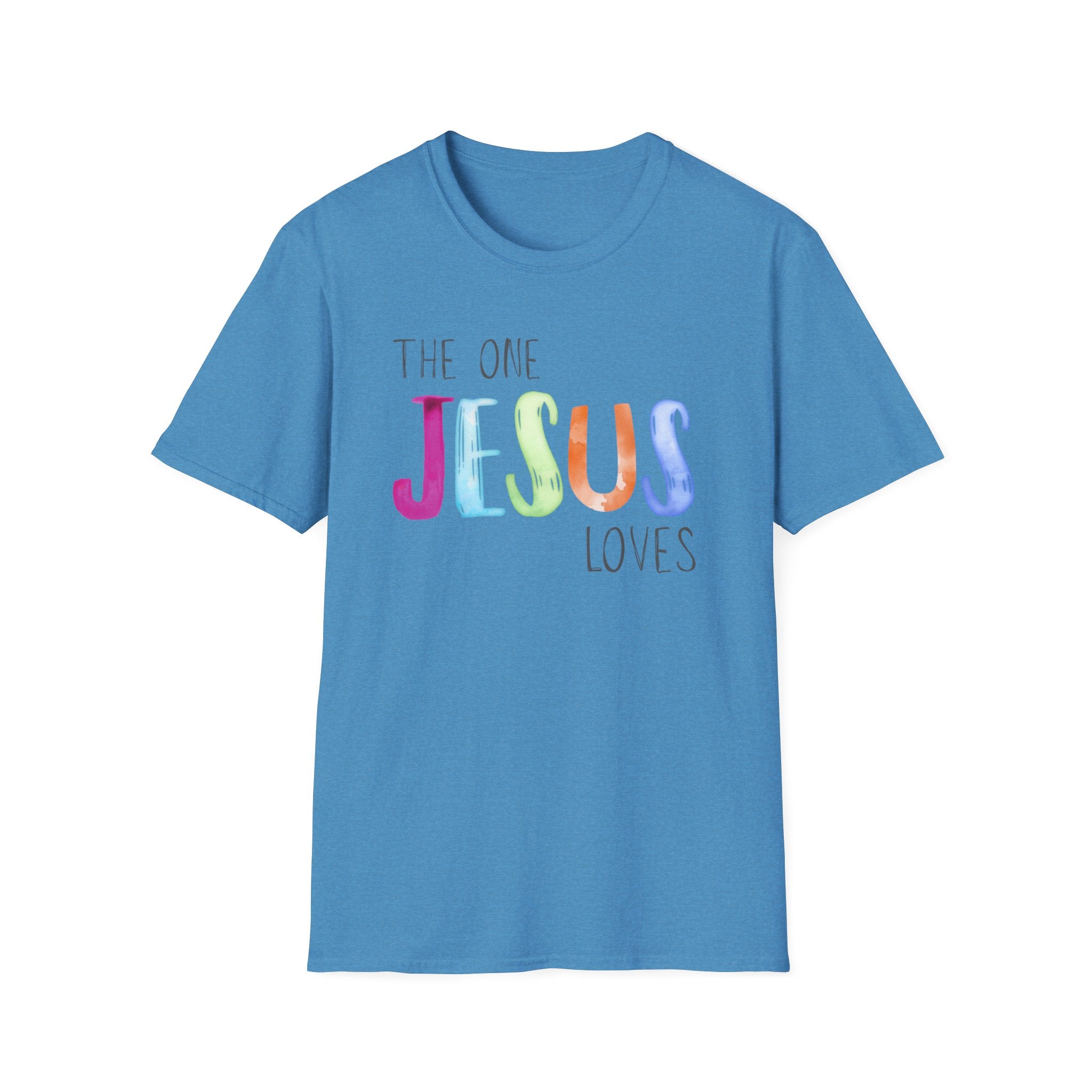 The One Jesus Loves Christian T-Shirt | Isaiah 61:3 Faith-Based Tee | Watercolor Jesus Graphic Shirt